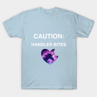 Caution: Handler Bites - horse T-Shirt